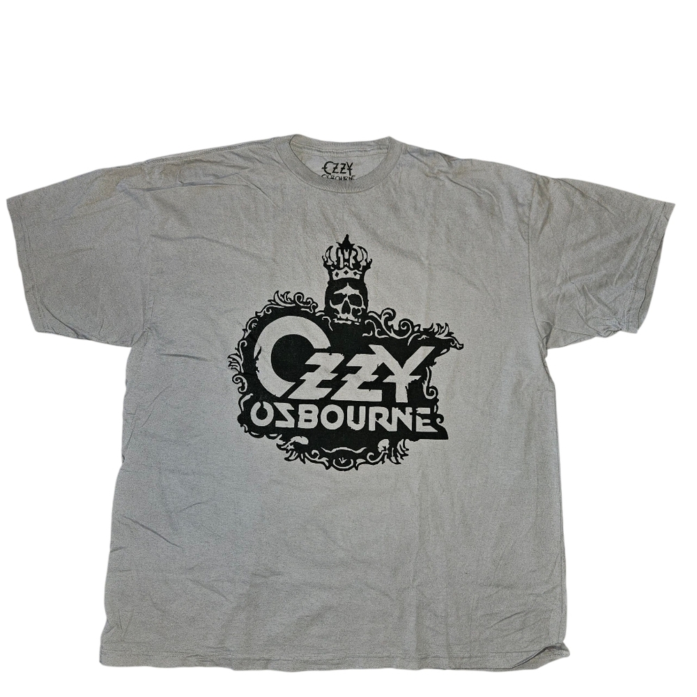 Ozzy Osbourne Gray Men's Graphic Tee  L Large Metal Classic Rock Retro Vintage